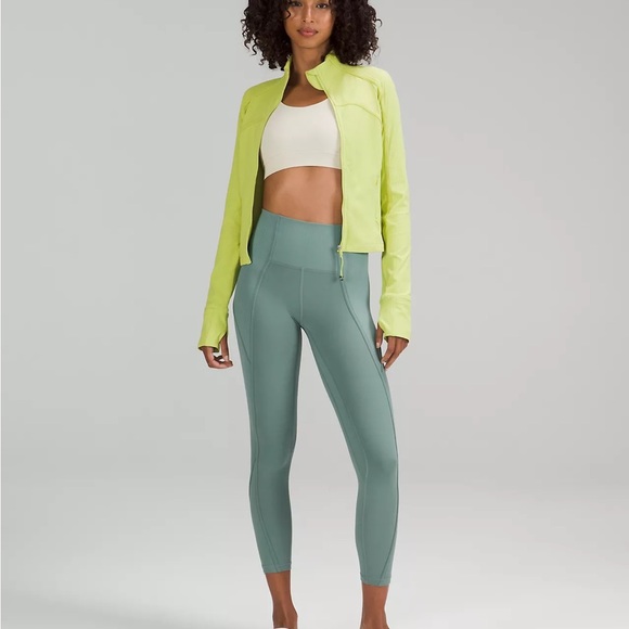 Lululemon Tidewater Teal Ribbed Leggings - Picture 3 of 4